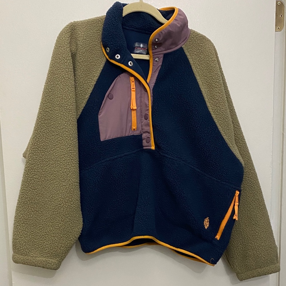 Free People Hit The Slopes Colorblock Pullover